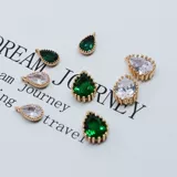 Медный цирконий, подвеска ручной работы, ожерелье, серьги, аксессуары, 18 карат, золотой цвет