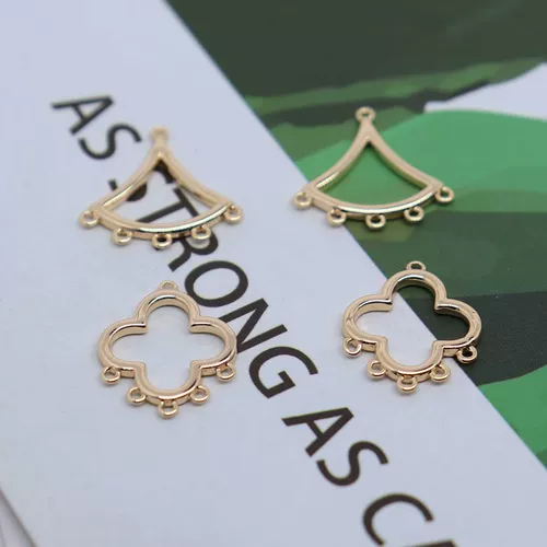 Медные серьги, аксессуары ручной работы, ручка, подвеска, аксессуар, 18 карат, DIY, четырехлистный клевер