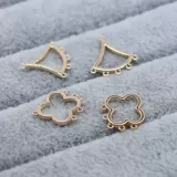 Медные серьги, аксессуары ручной работы, ручка, подвеска, аксессуар, 18 карат, DIY, четырехлистный клевер