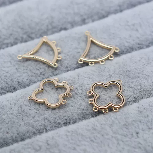 Медные серьги, аксессуары ручной работы, ручка, подвеска, аксессуар, 18 карат, DIY, четырехлистный клевер