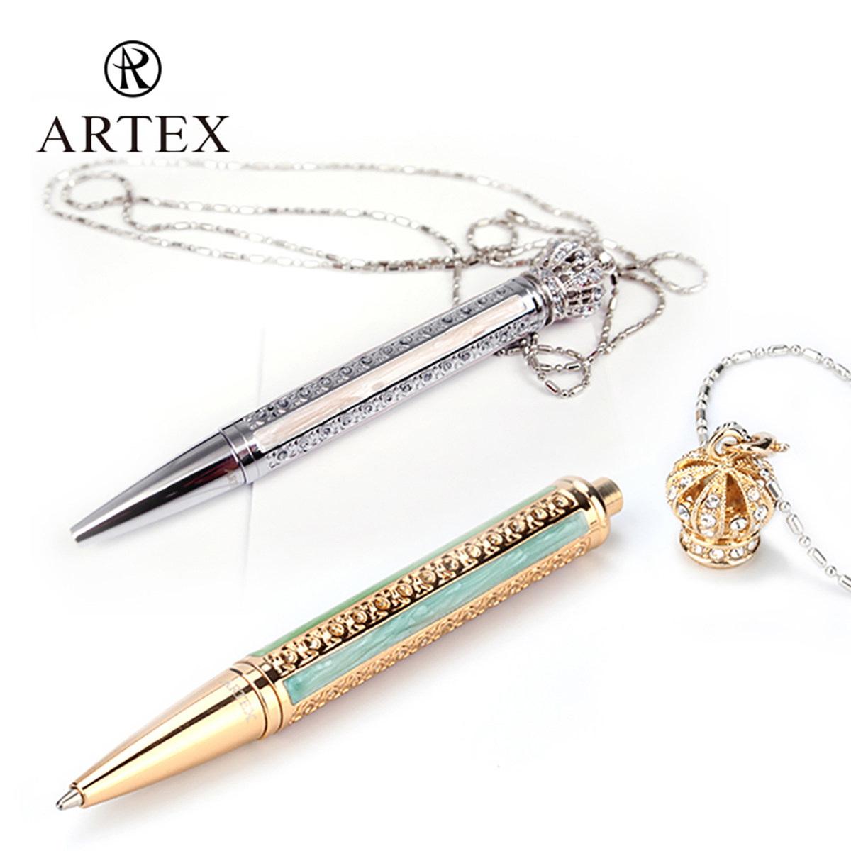 Artex High-Colorful Mini Crystal Neutral Precision Precision Female Business Metal Signature Pen Customized