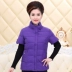Áo vest nữ trung niên mùa thu và mùa đông ngắn tay vest người cao tuổi mùa đông vắt sữa mẫu áo dạ ngắn đẹp 2021 Áo vest