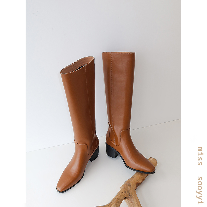 Ms Three-Person Travel Party, Full Leather Boots | Autumn and Winter High Boots, Genuine Leather Pointed Toe Boots, Thick Heel Knight Boots, Soft Leather Long Boots Ms Three-Person Travel Party, Full Leather Boots | Autumn and Winter High Boots, Genuine Leather Pointed Toe Boots, Thick Heel Knight Boots, Soft Leather Long Boots