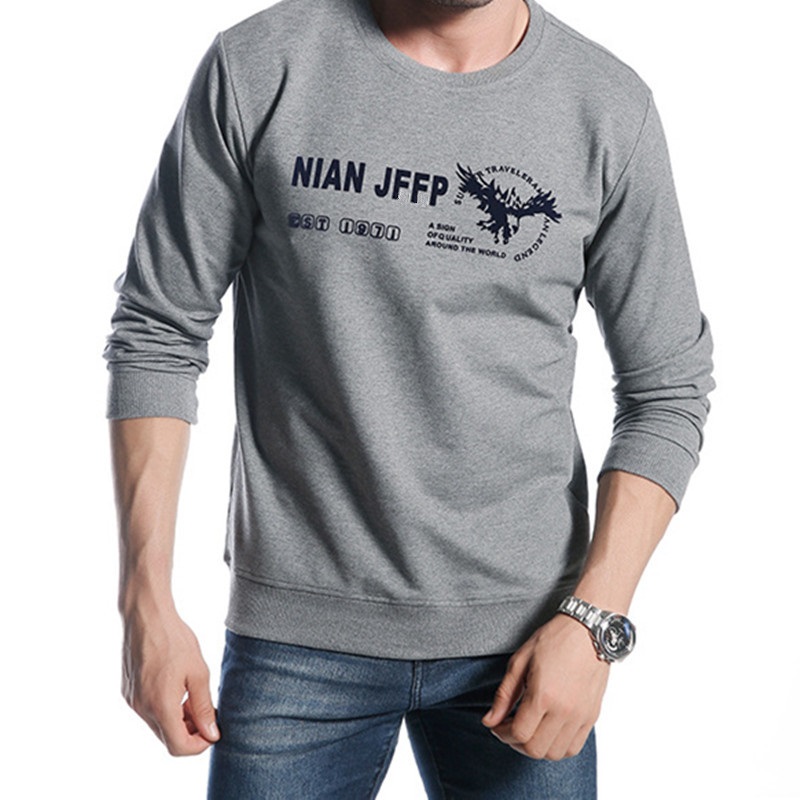 JPDUN flagship store men's long-sleeved autumn and winter loose British pullover casual round neck warm corduroy sweater