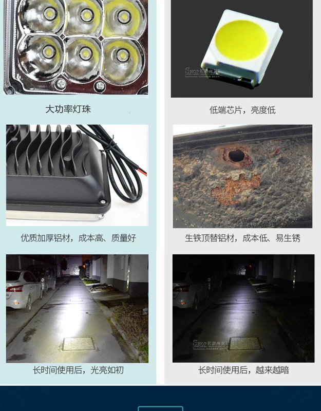 Xe máy led đèn pha xe điện bóng đèn sửa đổi xe ba bánh đèn pha đèn pha siêu sáng spotlight không thấm nước bên ngoài - Đèn xe máy