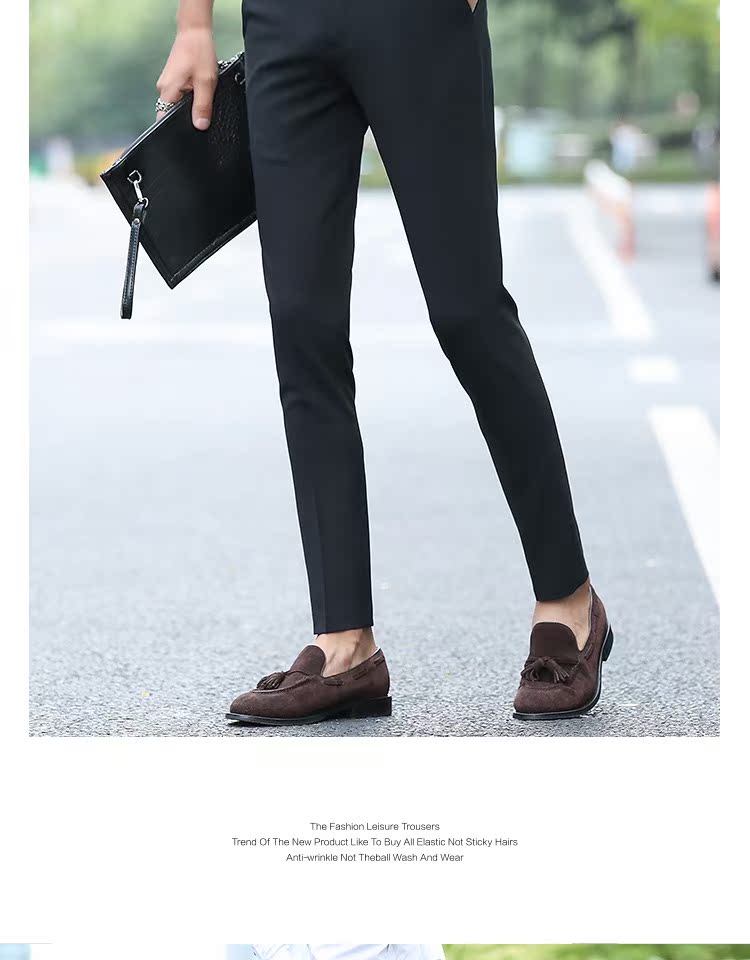Factory Outlet Quần nam mùa thu 2017 Mới Quần âu Quần nam Quần dài Quần Hàn Quốc Quần mỏng quần jogger nam