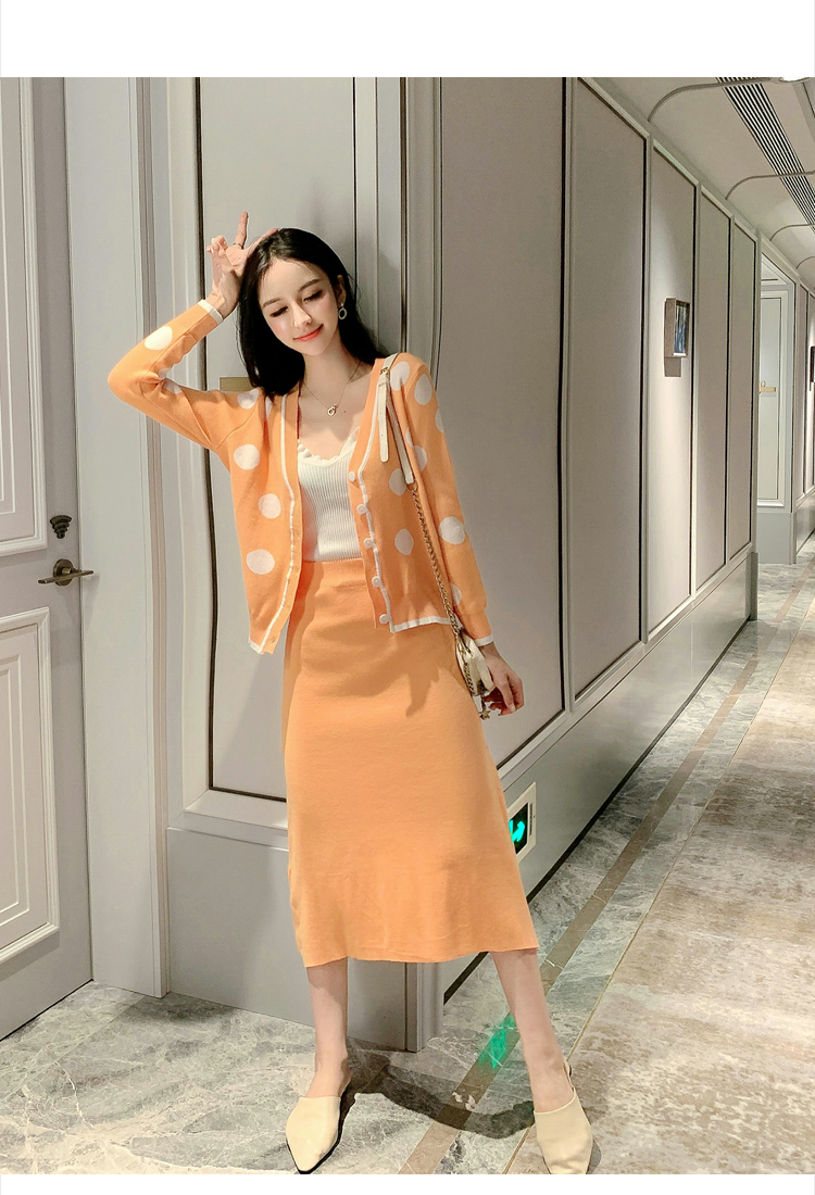 VK旗艦店 韓國風時尚洋氣顯瘦氣質套裝長袖裙裝