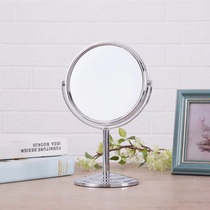 Double-sided HD desktop makeup mirror Female large metal simple desktop dressing mirror Student net red household mirror