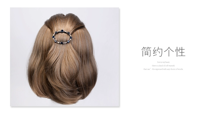 Kẹp tóc retro đầu clip trở lại đầu người lớn rhinestone kẹp tóc clip tiara cổ phụ nữ đuôi ngựa clip Hàn Quốc phụ kiện tóc