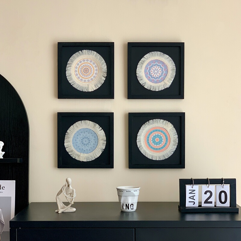 Creative Bohemian Style DIY Photo Frame Combination Hanging Painting Homestay Coffee Shop Decorative Painting Wall Decoration High-End Feel