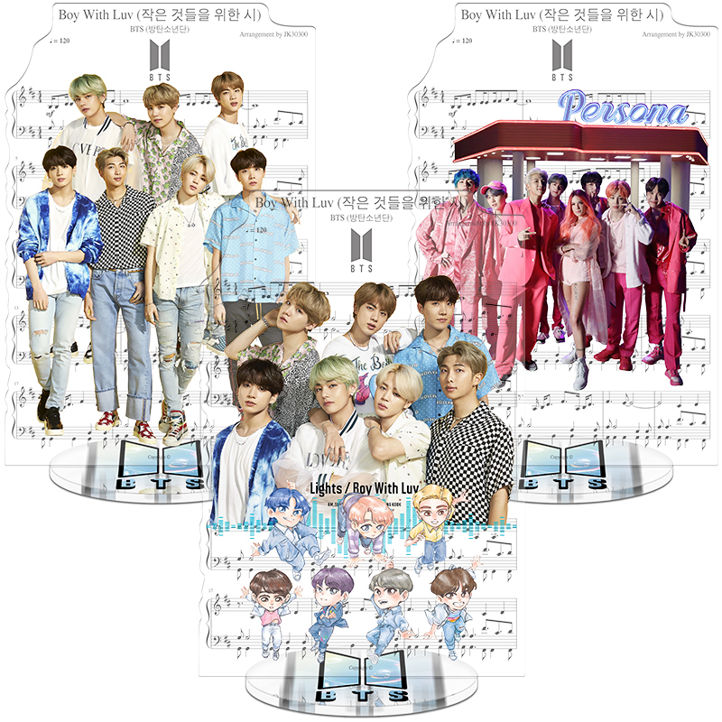 A Set Of 3 Boy With Luv ThemesMin Jiqi Park Chi min Tian Minguo Jin Taiheng Strong Jane V Bulletproof Youth League BTS Around the stars Acrylic Set up a brand