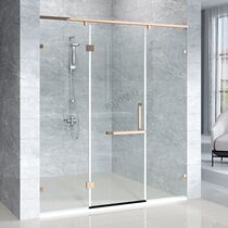 Frameless stainless steel shower room partition bath room bathroom toilet dry and wet separation custom one-shaped bath door