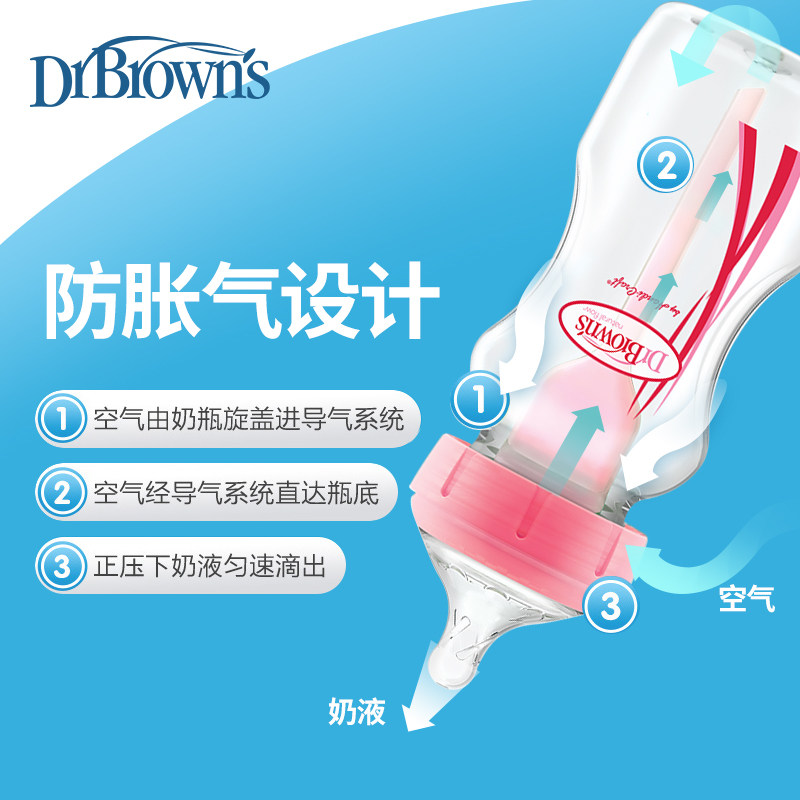 宝宝0-3个月喝奶选布朗博士防胀气奶瓶，如何避开选购雷区？
