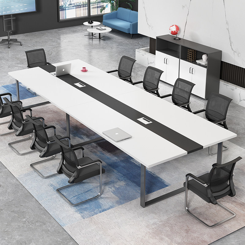 Conference table long table minimalist with modern reception table and chairs combined large negotiation table training table strip table office furniture-Taobao