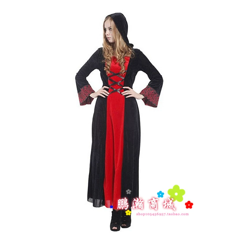 Halloween Halloween người lớn trang phục phù thủy váy dài cosplay váy công chúa phù thủy ma cà rồng quần áo