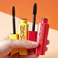 Mascara Lilan xuyên biên giới Công suất lớn uốn cong dài không thấm nước 10ML Đầu cọ mỡ lớn màu vàng - Kem Mascara / Revitalash mascara ysl