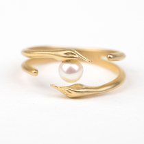 Huzhu Yuanqi Ring Pearl Personality Small Crowd Design Sensation Lukewarm Wind Female Temperament Body Memory BodyMemory