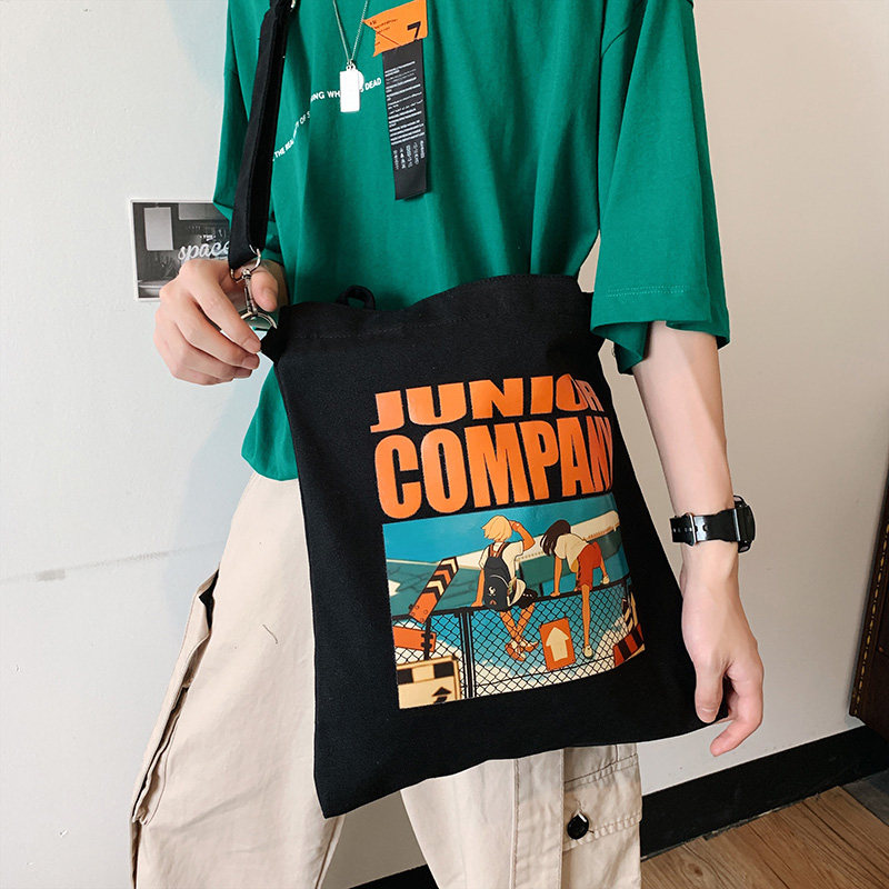 Canvas Bag Ins in Canvas Diagonal Satchel for men's bag Han edition Artistic Single Shoulder Bag minimalist hand bag lovers bag