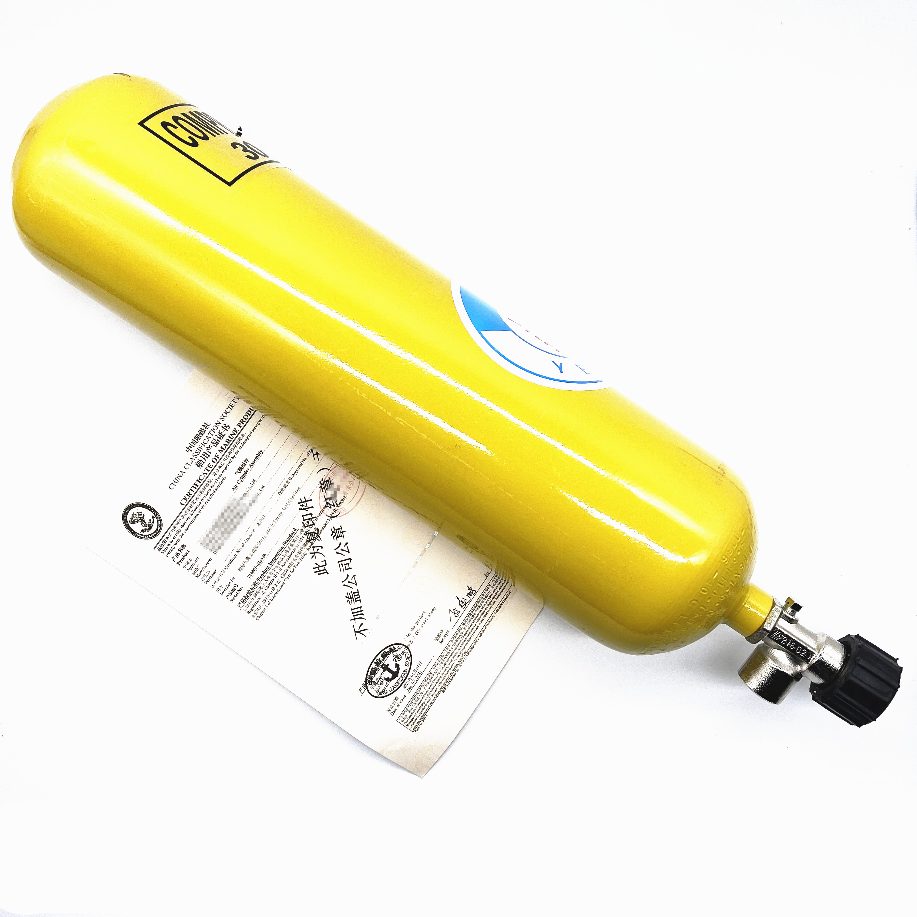 RHZKL6L positive pressure air respirator bottle 5L diving cylinder fire oxygen cylinder marine CCS spare cylinder