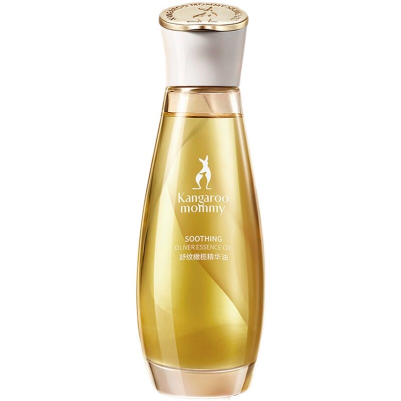 Kangaroo mother pregnant woman rubbing the stomach of olive oil special prenatal stretch to prevent downward repair skin products