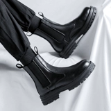 Martens, челси, зимние ботинки на платформе в английском стиле, стиль ретро-гонконг 80-90х, из натуральной кожи