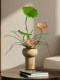 Artificial Lotus Bonsai for Dining Room Tabletop, French-Style Chinese Decor, High-End Realistic Fake Flower Arrangement for Entryway and Tea Room
