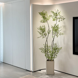 High-End Luxury Artificial Green Plant, Artificial Bamboo, Indoor Living Room Faux Flower, Large Floor-Standing Potted Plant