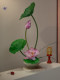 Lotus Flower Artificial Bonsai Decorative Ornaments with a High-End, Realistic Feel for Tea Rooms, Dining Tables, and Entryways; Fake Flowers with a Song Dynasty Aesthetic