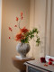 String of Golden Chrysanthemums, Water Stone Banyan, Simulated Fake Floral Art, High-End Realistic Decoration, New Year Guest Restaurant, Retro Ceramic Vase