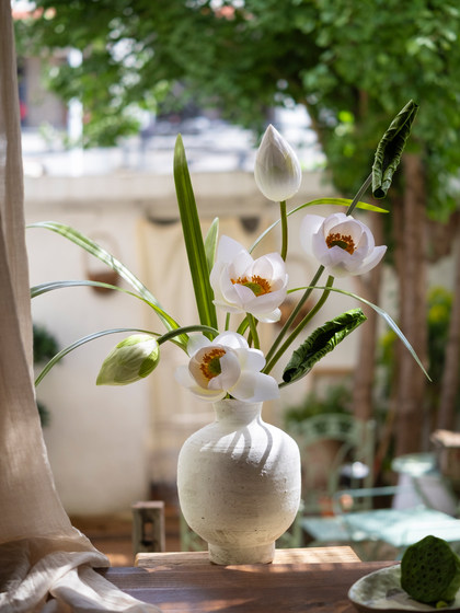 Haohong Jingpin Lotus Artificial Flower Arrangement, Light Luxury High-End Song Dynasty Aesthetics, Entrance Hall, Living Room, Dining Table Decoration