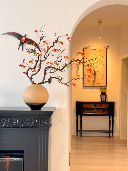 The Real Dried Flower Branches of the Sea Rainbow Mountain Are Suitable for Placing in the Living Room as a Wabi-Sabi Style Zen Ornament