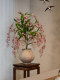 Silk Jasmine Artificial Green Plant Fake Flower for Living and Dining Room, High-End Realistic Touch, Small Light Luxury Decorative Ornament for Tea Table