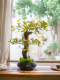 Haohong Jingpin Island Spring Flower Artificial Green Plant High-End Light Luxury Living Room Entrance Ancient Tree Potted Plant Indoor Zen Ornament