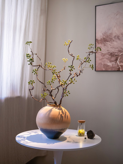 Simulated Green Plants with a High-End Feel, Realistic Wabi-Sabi Style Ornaments for Chinese-Style Dining Tables and Tv Cabinets