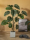 Simulated Monstera Green Plant, Large Floor-Standing Artificial Plant, Indoor Living Room Office High-End Light Luxury Potted Fake Tree