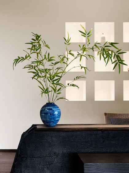 Bamboo Artificial Green Plant Potted Plant, Song Dynasty Aesthetics, Soft Decoration, Zen Style Ornament, Chinese-Style Living Room, Dining Room, Tea Room, Study Room Decoration