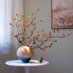 Wabi-Sabi Style Mountain Return Sour Dragon Jujube Branch Artificial Flower Arrangement High-End Realistic Entrance Hall Chinese Zen Decoration