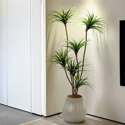 High-End Luxury Artificial Green Plant, Dragon Beard Tree, Simulated Greenery for Indoor Living Room, Large Floor-Standing Fake Potted Plant