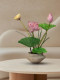 Good Luck Lotus, Artificial Lotus Bonsai, New Chinese-Style Decorative Ornament, High-End Realistic Tea Room Decoration, Song Dynasty Aesthetics