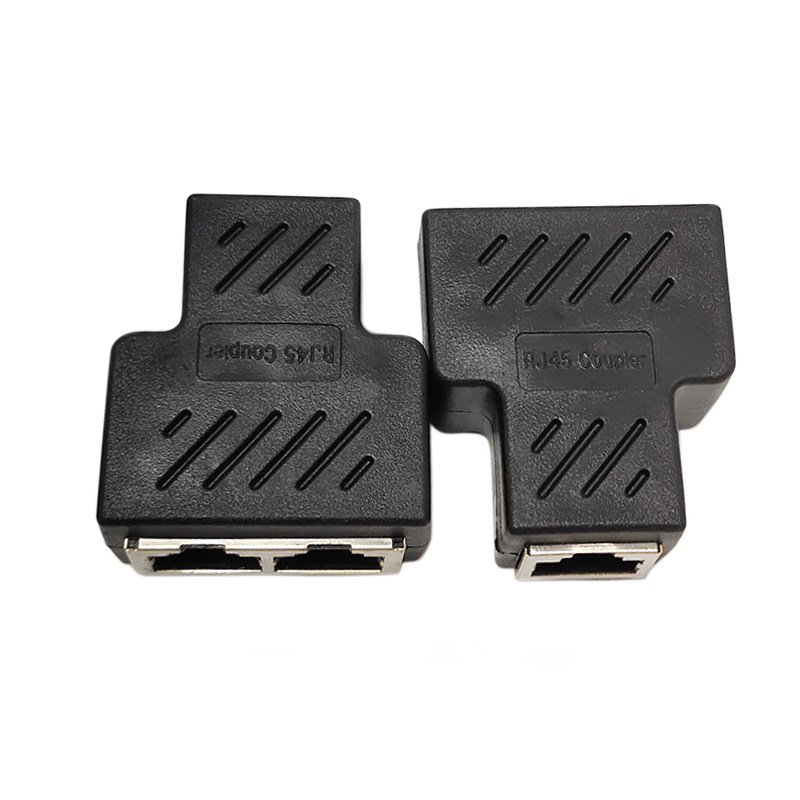 Extension of the line extension 10% Two-adapter sub-joint with shield CAT6 RJ45 Internet three-way head 8P8C tee