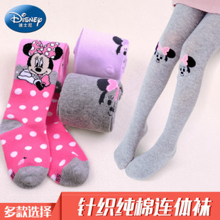 Disney children's pantyhose autumn and winter girls thick cotton stockings girls Minnie one-piece socks leggings for women