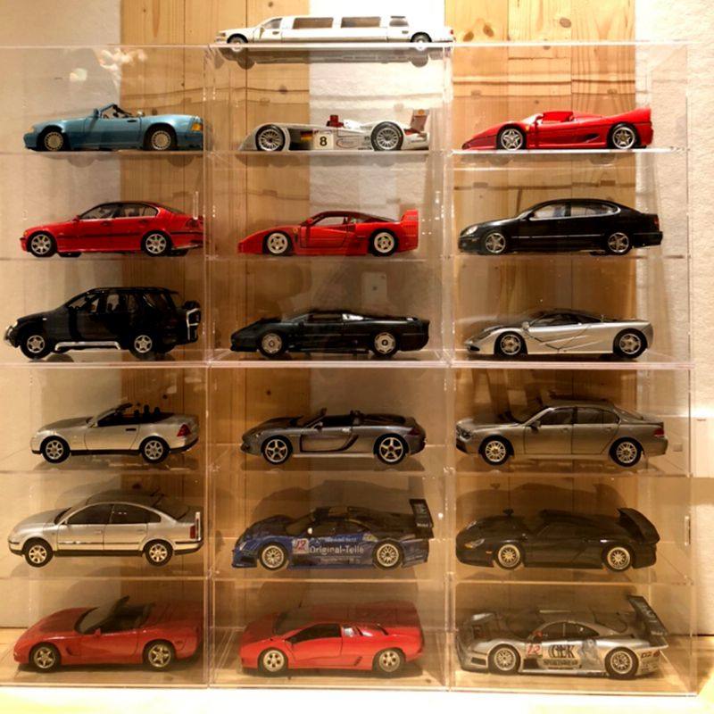 Acrylic garage alloy simulation car model 1:18 car park toy car model containing layer frame toy dust-proof