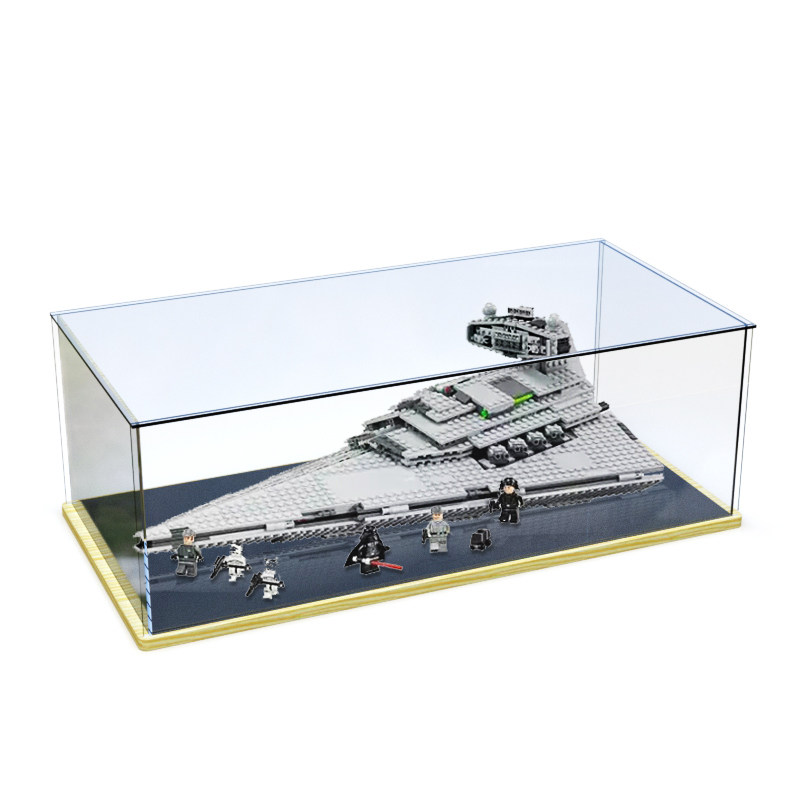 Lego 75252 Star Wars Empire Star Destroyer Acrylic Display Box Hand-made Model Glass Cover Transparent Anti-proof