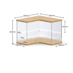 ຕູ້ເກັບມ້ຽນ Bubble Mart Acrylic Blind Box Figure Display Stand Ladder Lego Transparent Mold Play Box Corner Villa