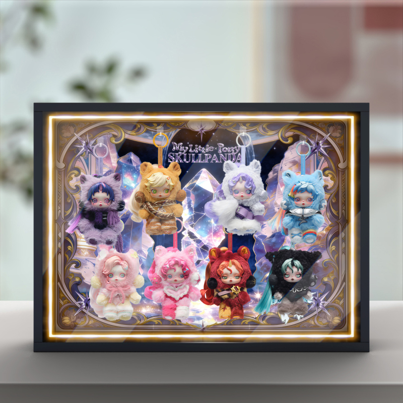 Suitable for Bubble Mart Skullpanda My Little Pony Series Photo Frame Display Box Sp Plush Pendant Blind Box