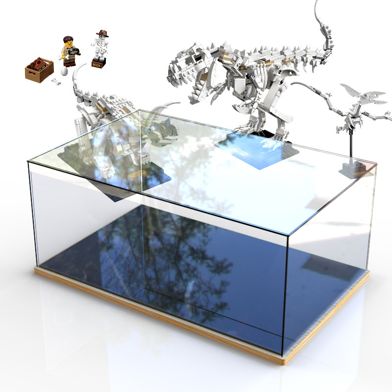 Lego 21320 Dinosaur Fossil Acrylic Dustproof Display Model Toy Storage Transparent Display Box