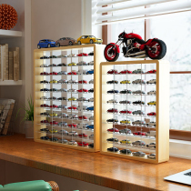 Domeca car storage box display cabinet Alloy car Hot wheels multi-grid desktop wall hanging solid wood acrylic