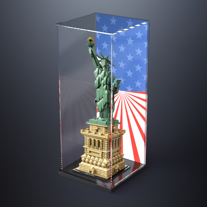 Lego 21042 acrylic display box goddess statue building street view series free model storage box dust cover
