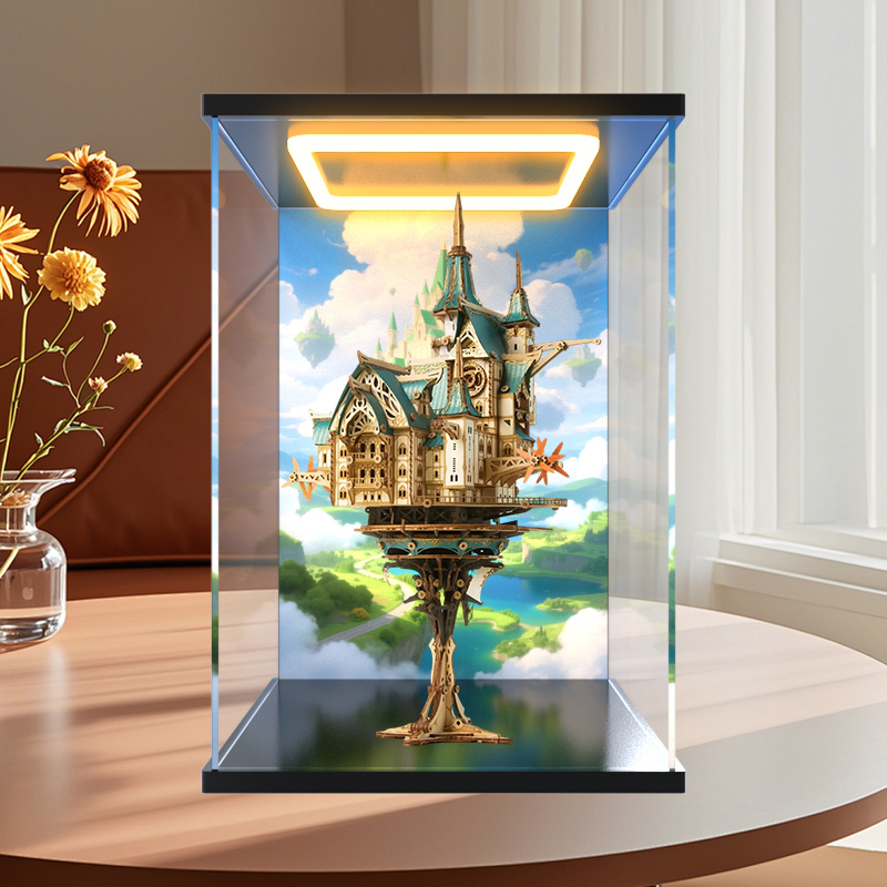 Dust Cover for the Cat-Shaped Lamp, Suitable for How Cat Fantasy Steam City Model Display Box High-Definition Acrylic Storage Box Dust Cover for the Cat-Shaped Lamp, Suitable for How Cat Fantasy Steam City Model Display Box High-Definition Acrylic Storage Box