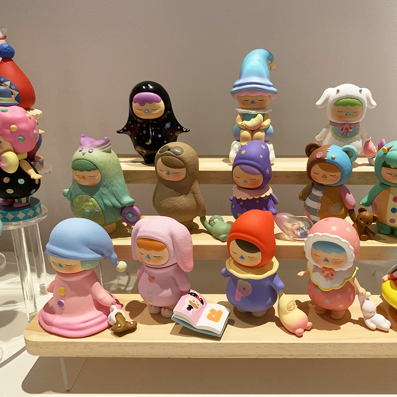 Molly Ladder Show Shelf Acrylic Solid Wood Multilayer Model Bubble Mater Blind Box Containing Finishing Collection Shelf